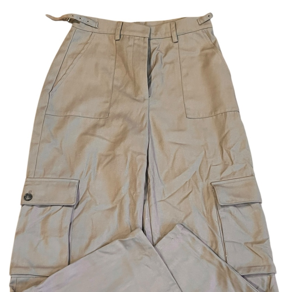 Moon River, Olive Green Women’s Buckle Cargo Pants, Size Small